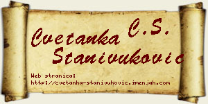Cvetanka Stanivuković vizit kartica